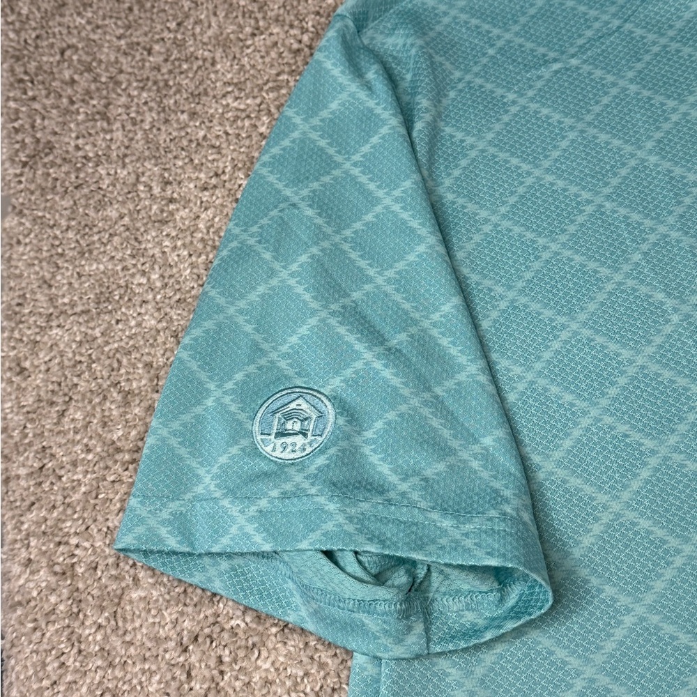 Adidas Men's Aqua Patterned Polo Shirt - Picture 2 of 5